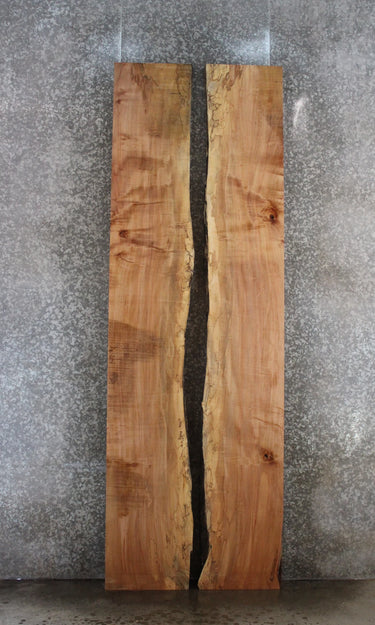 2- Spalted Maple Live Edge Book Match Dining Table/Bar Top Slabs 20459-20460